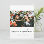 Faire-part Photo de mise à jour de mariage nouveau plan manus (Debout devant)