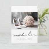 Faire-part Photo de mise à jour de mariage reporté écrite à l (Debout devant)