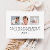 Faire-part Photo de naissance Cœurs Bleus Mignons