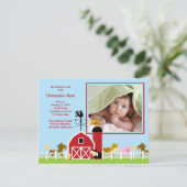 Faire-part photo de naissance de bébé animal de fe (Debout devant)