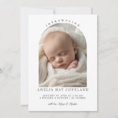 Faire-part Photo de naissance de bébé coupée moderne (Devant)