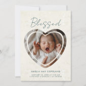 Faire-part Photo de naissance de bébé coupée moderne (Devant)