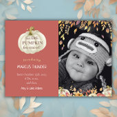 Faire-part photo de naissance de bébé d'automne