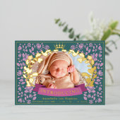 Faire-part photo de naissance de la Royal Floral (Debout devant)