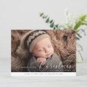 Faire-part Photo de naissance du bébé pour Noël (Debout devant)