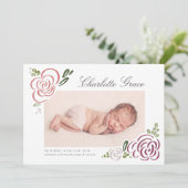 Faire-part Photo de naissance d'un Fleur sauvage Abstrait (Debout devant)