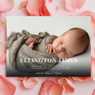 Faire-part Photo de naissance horizontale simple et élégante