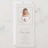 Faire-part Photo de naissance simple pour bébé grand (Devant)