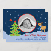 Faire-part photo de Noël (Devant / Derrière)