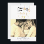 Faire-part Photo de Noël Bundle of Joy Birth<br><div class="desc">Carte de faire-part de naissance de Noël personnalisée avec deux photos. Ce design festif est chic et élégant en noir et or, avec typographie moderne et écriture élégante. Décoré de noir et or, il offre beaucoup d'espace pour vous faire partager votre message personnalisé. Le modèle est mis en place pour...</div>