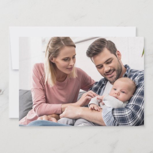 Faire-part Photo de Noël Bundle of Joy Birth (Dos)