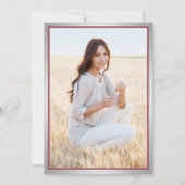 Faire-part Photo De Parents Élégant Diplôme Rouge & Blanc (Dos)