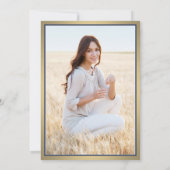 Faire-part Photo de Parents Navy Gold and White Graduation (Dos)