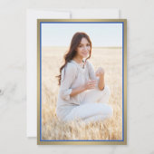 Faire-part Photo de Parents Royal Blue and Gold Graduation (Dos)