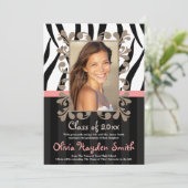 Faire-part photo de Pink Zebra (Debout devant)