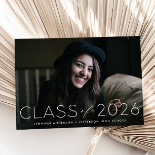 Faire-part Photo de promotion avec superposition de la promot