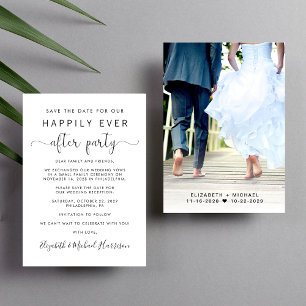 Faire-part Photo de réception de mariage Enregistrer la date