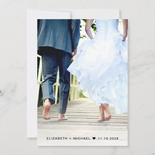 Faire-part Photo de réception de mariage Happily Ever After (Dos)