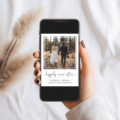 Faire-part Photo de réception de mariage Happily Ever After
