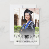 Faire-part Photo de remise des diplômes de l'école de médecin (Devant)