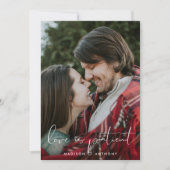 Faire-part Photo de report de mariage bleu sarcelle minimalis (Devant)