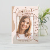 Faire-part Photo de script de calligraphie Abstraite moderne (Debout devant)