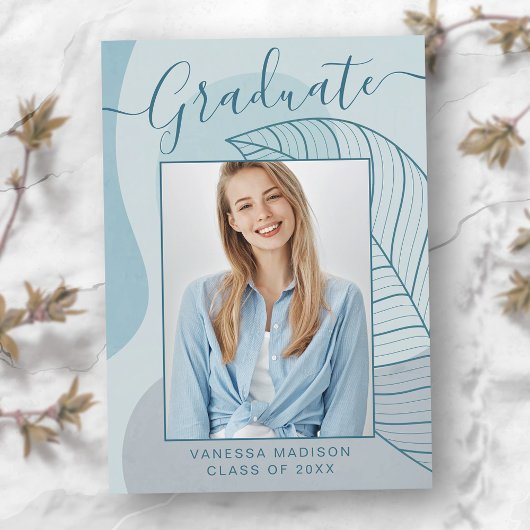 Faire-part Photo de script de calligraphie Abstraite moderne