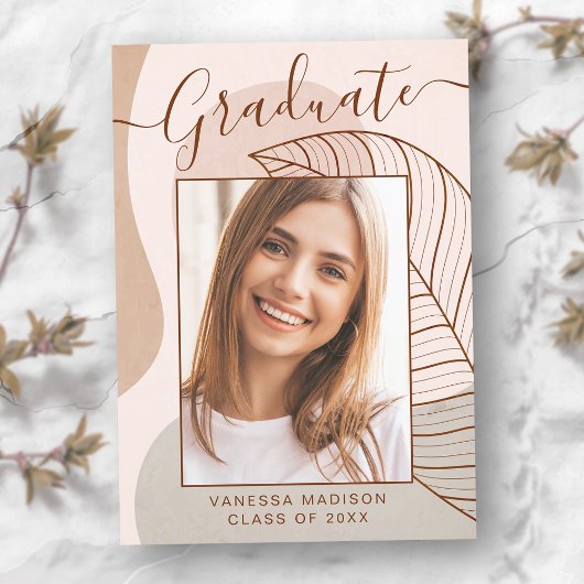 Faire-part Photo de script de calligraphie Abstraite moderne