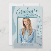 Faire-part Photo de script de calligraphie Abstraite moderne (Devant)