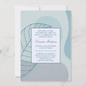 Faire-part Photo de script de calligraphie Abstraite moderne (Dos)