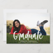 Faire-part Photo de script moderne Diplôme Photo (Devant)