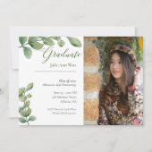 Faire-part Photo de verdure de diplômé (Devant)