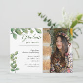 Faire-part Photo de verdure de diplômé (Debout devant)