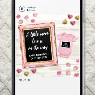 Faire-part Photo d'échographie de la Saint-Valentin sur les m