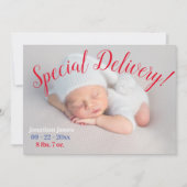 Faire-part Photo DelIvery spéciale Genre Neutre Naissance (Devant)