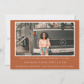 Faire-part photo des diplômés en typographie moder (Dos)