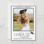 Faire-part photo des diplômés en typographie moder (Devant)