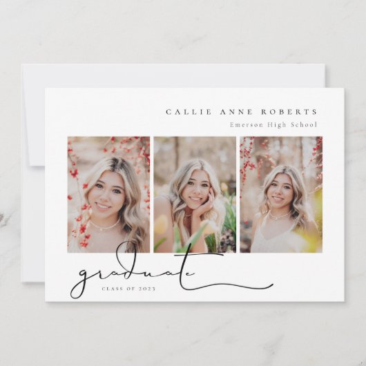 Faire-part Photo d'obtention d'un instantané de script (Devant)