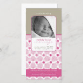 Faire-part PHOTO DOUCE ANNONCES DE NAISSANCE :: Bonjour bébé  (Devant / Derrière)