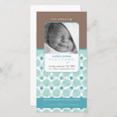 Faire-part PHOTO DOUCE ANNONCES DE NAISSANCE :: Bonjour bébé  (Devant / Derrière)