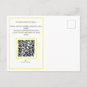 Faire-part photo du code QR des fleurs de printemp (Dos)