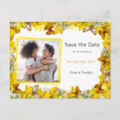 Faire-part photo du code QR des fleurs de printemp (Devant)