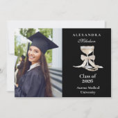 Faire-part Photo Elegant Coquette Pearl Graduation (Devant)