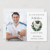 Faire-part Photo Elegant Laurel Dental Graduation (Devant)