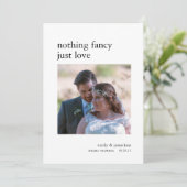 Faire-part photo Elopement minimaliste (Debout devant)