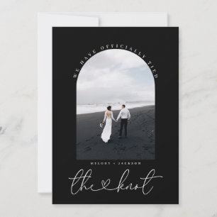 Faire-part photo Elopement noir et blanc