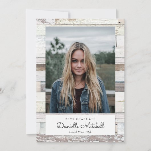 Faire-part photo en bois épais (Devant)