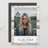 Faire-part photo en bois épais (Devant / Derrière)