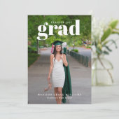 Faire-part photo en Gras Gras GRAD blanc (Debout devant)