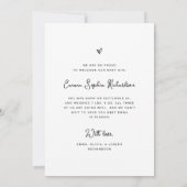 Faire-part Photo et coeur doux et simple | Naissance (Dos)